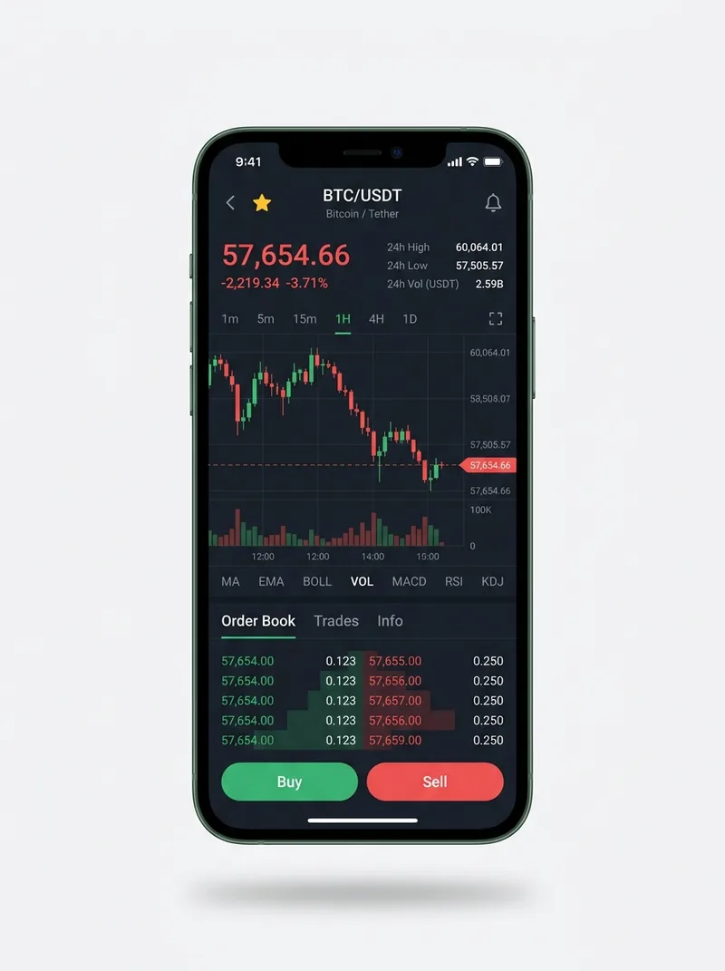 The same portfolio view shown on a phone screen The same portfolio view shown on a phone screen
